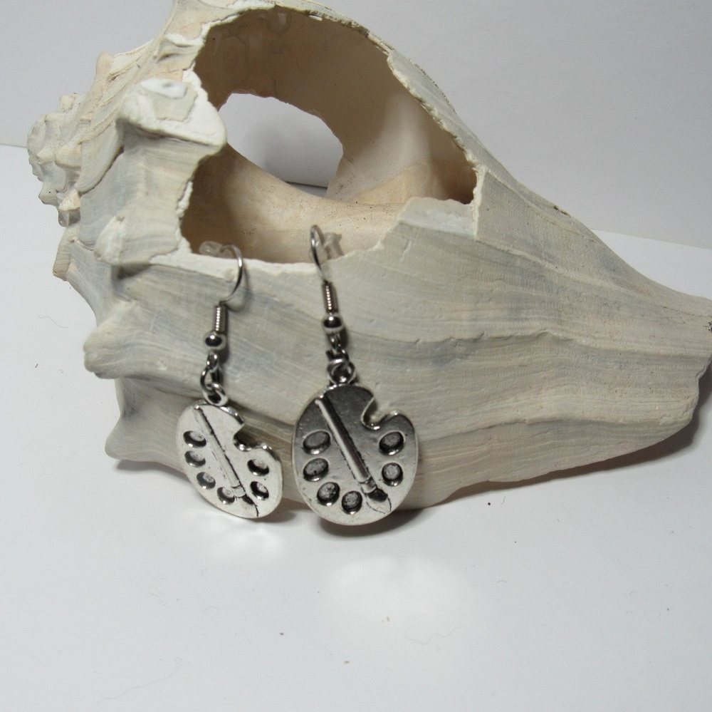 Art Artist Palette Painter Earrings